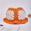 Sunflower Patterned Knitted Yarn Hat Lotus Leaf Edge Crochet Bucket Hat  New Year Celebration