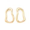 SHIXIN Vintage Irregular Hollow Pendant Earrings for Women Punk Gold Color Geometric Metal Piercing Earring Party Jewelry Gift