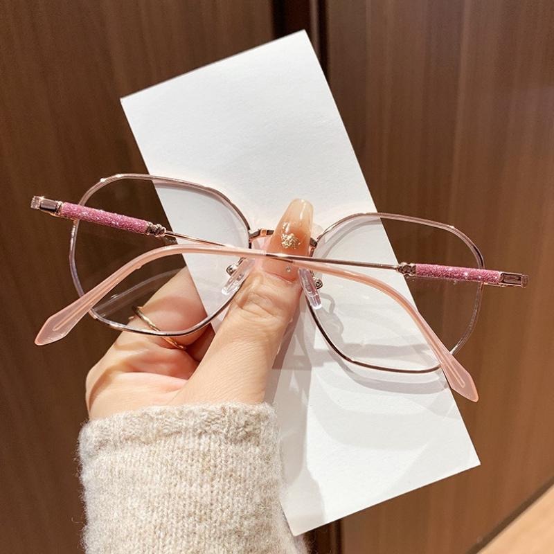 Metal-Frame Anti-Blue Light Presbyopia Glasses New Stylish Reading Eyewear with Subtle Shimmer on The Temples 0 To +4.0