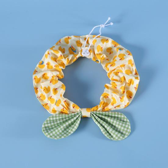 Dog Bandana Bib Cute Yellow Duck Design Dog Saliva Towel Adjustable Pet Collar Scarf for Small Medium Large Dogs Cats