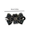 Bowknot Flower Crystal Hairpins Zircon Women Duckbill Clip Rhinestone Flower Hair Clip  Wash Face