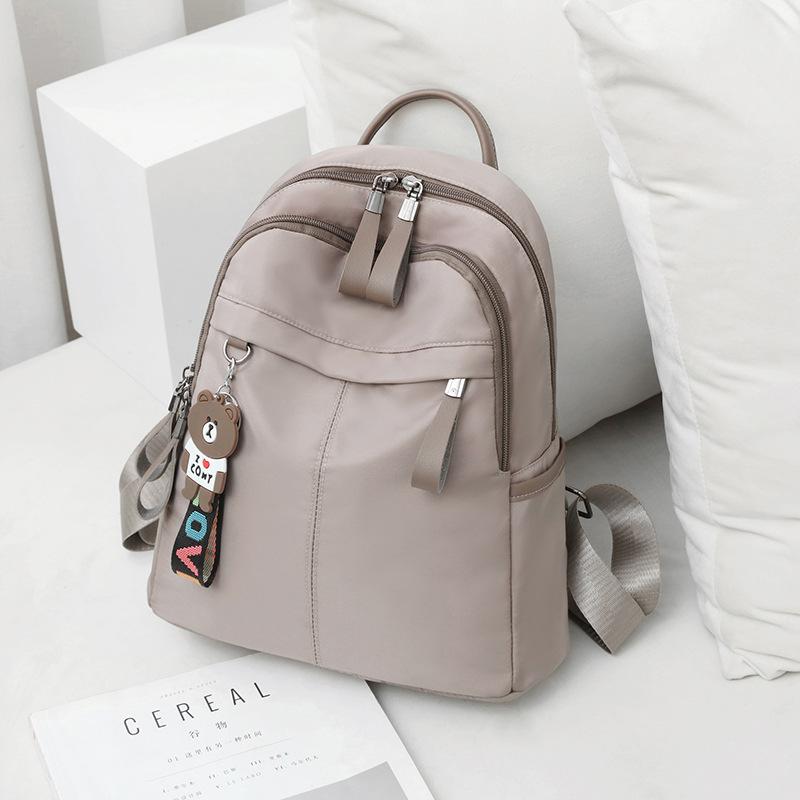 Spot Backpack Women's 2025 New Korean Version Bag Oxford Cloth Large Capacity Fashion Student Schoolbag Black Backpack