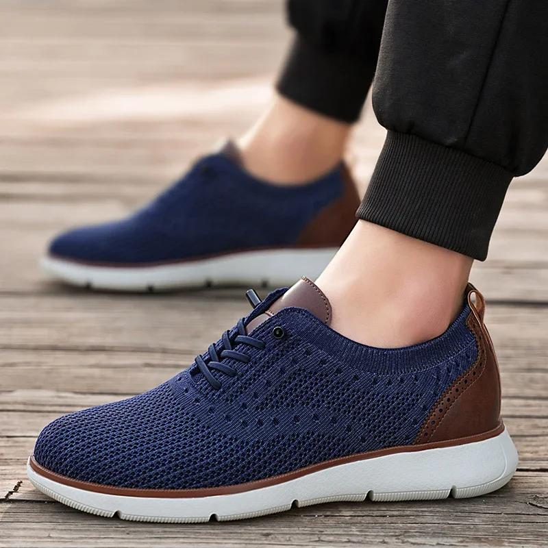 New Large Size Comfortable Men's Shoes Light Fashion Casual Sports Shoes Breathable Flying Mesh Top Loafers