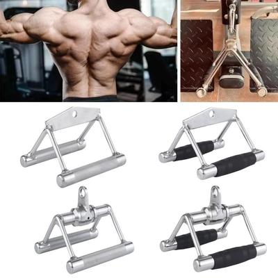 Rubber Cover Double D Row Handle V Shape Bar Gantry Lever Handle  Fitness Equipment