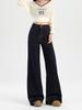 High Street Style Straight Leg Jeans Women Spring New High Waist Slim Fit Wide Leg Floor Length Jeans Trendy