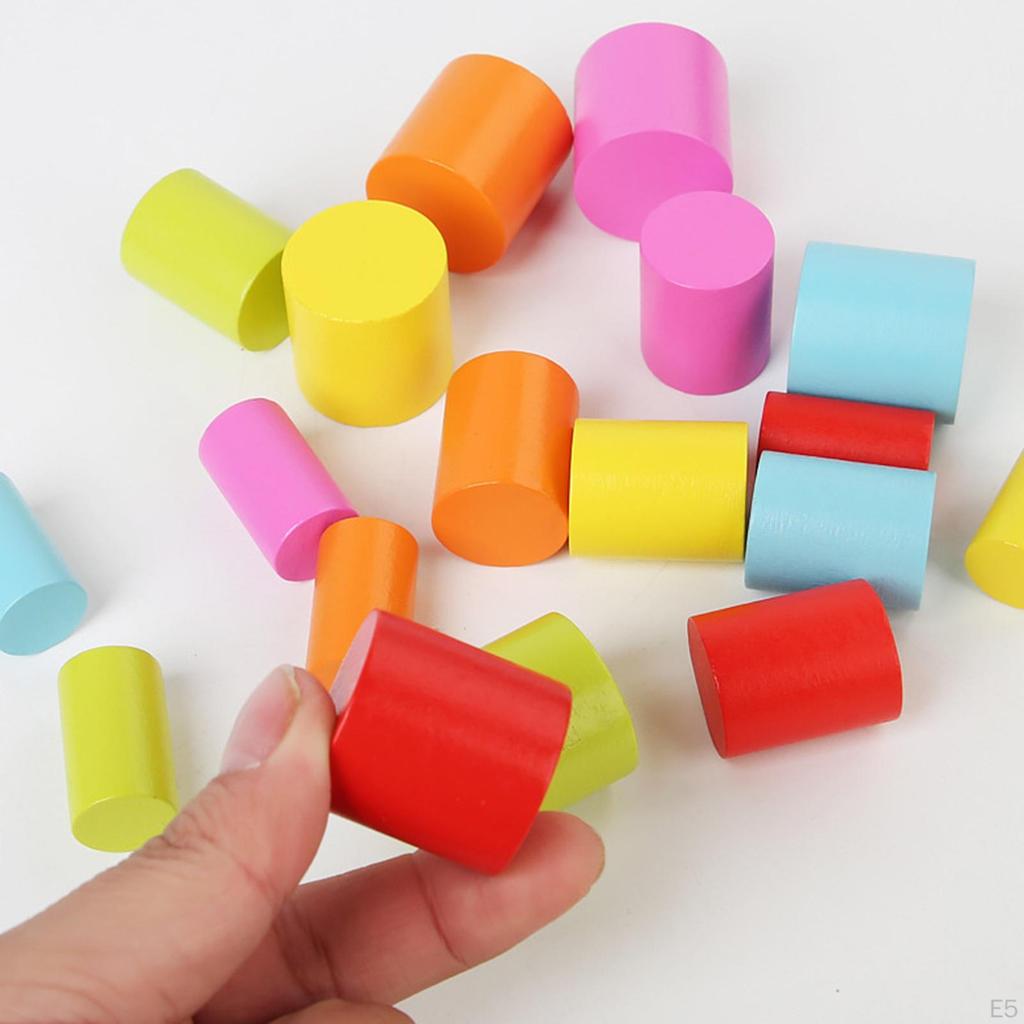 Cartoon Wooden Balance Game Fine Puzzle Bricks Souptoys for Age 5 6 Children