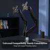 Dual Monitor Arm with Gas Spring Long-Lasting for Home Office