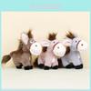 Adorable Plush Donkey Keychain Cute Miniature Horse Stuffed Toy Soft Pp Cotton