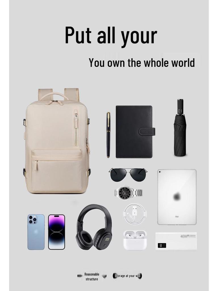 Customizable Men's Backpack: Large-Capacity Travel Bag, Business Laptop Bag, Portable Student Luggage