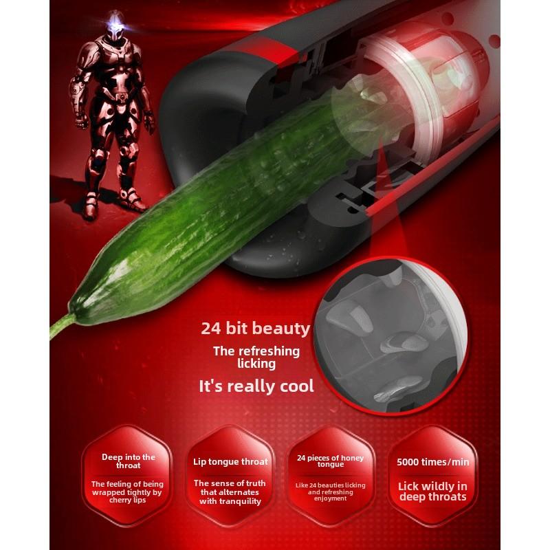 Airplane Cup Oral Sex Automatic Piston Rotating Tongue Male Masturbator Sex Toys