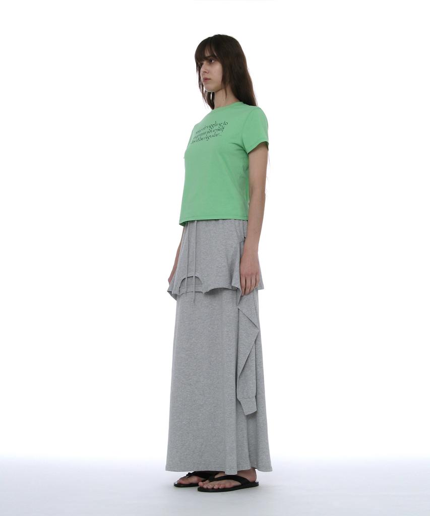 Partimento Woman Deconstructed Tee Maxi Skirt_Melange