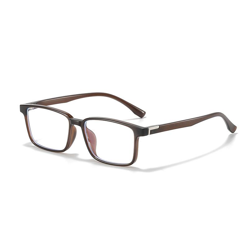 New Ultra Light TR90 Square Anti Blue Light Glasses High-end Simplicity Comfortable Business Men and Women Plain Eyeglasses