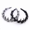 Fascia per capelli soffice di lusso cristallo temperamento con pettine a denti fascia antiscivolo accessori per capelli