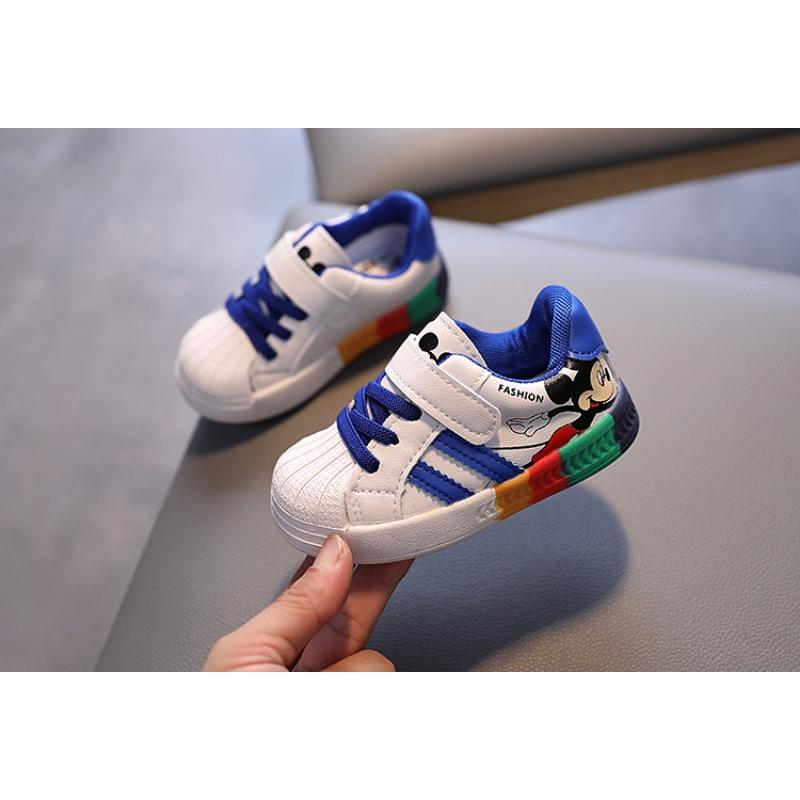 Spring and autumn toddler shoes soft baseplate shoes children single shoes little white shoes non-slip breathable 0-1-3 years and a half 2