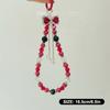 Y2K Trendy Sweet Beaded Phone Lanyard Ins Style Bow Beads Cellphone Charm Anti Lost Wristband Mobile Phone Chain Camera Pendant