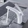 New Basin Faucet White Red Bathroom Hot and Cold Single Lever Brass Water Mixer Tap Basin Water Sink Mixer Crane Lavatory Tp