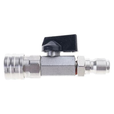 Stainless Steel Garden Hose To Pressure Washer Adapter Converts 3/4 Inch GHT To 1/4 Inch Quickly Connects Leakproof