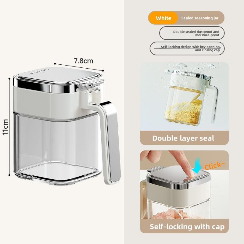 Küchenglas Gewürzgläser Feuchtigkeitsdichte Versiegelte Gewürzbox Set von Haushalt Quantitativ Gewürzflasche Salzstreuer Gewürzglas