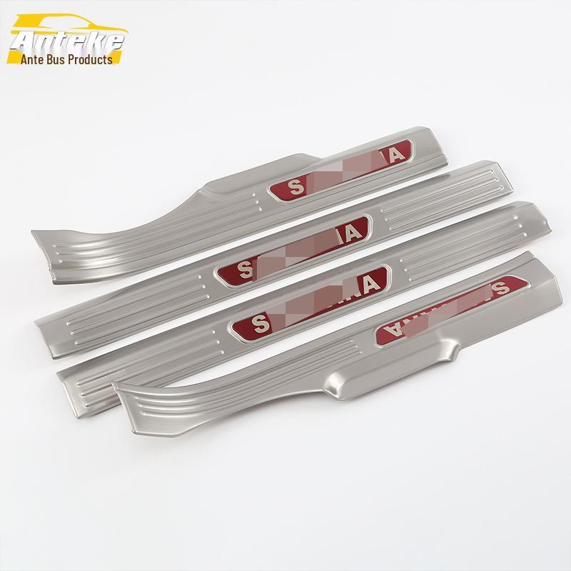 Passend für 17 Santana Einstiegsleiste Chromleiste, Stoßfänger Kofferraum Ladekantenschutz, Kratzschutzaufkleber.