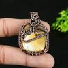Natural Chrome Chalcedony Gemstone Handmade Copper Wire Wrap Pendant 2 a0K63