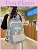 Youthful Nylon Student Backpack With Embroidered Design For School Use