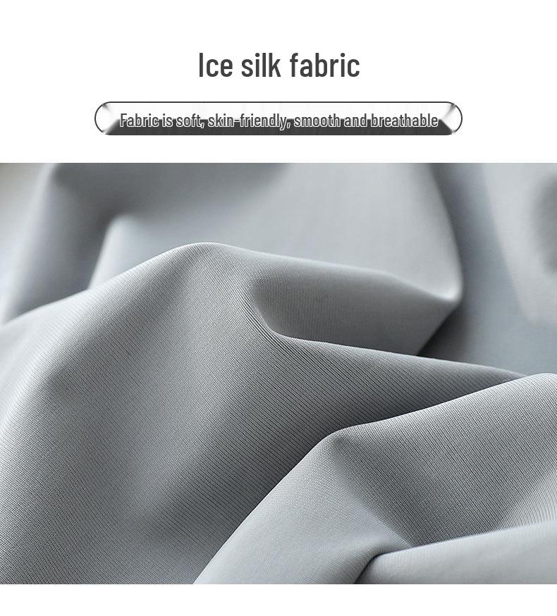 Women's Ice Silk Safety Shorts: Anti-Exposure, Non-Rolling Edge, Summer Thin, Two-in-One Extended Five-Point Base Layer.
