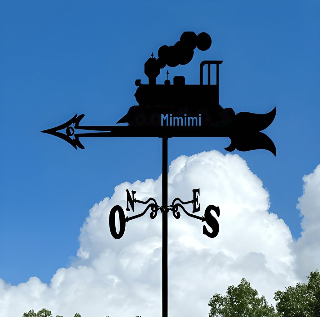 Decorative Iron Weather Vane - Outdoor Metal Roof Ornament