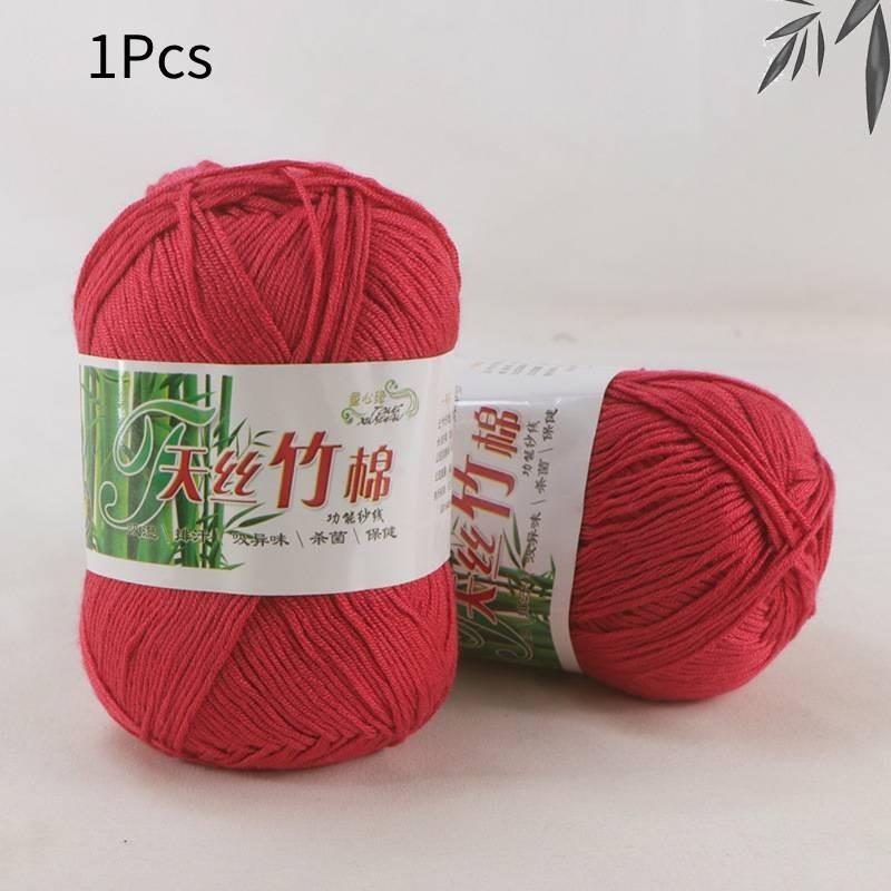 Fio de Tricô para Bebê de Algodão com Carvão de Bambu de Qualidade Premium Para Crochê e Tecelagem