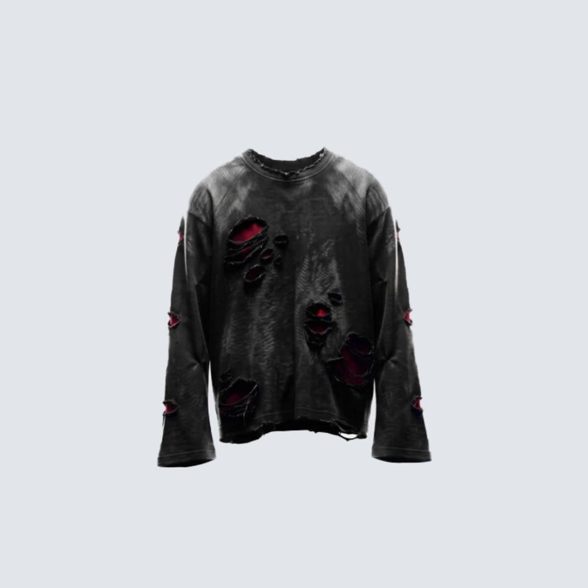 VibeStreet Darkness Print Oversized T-shirt Goth