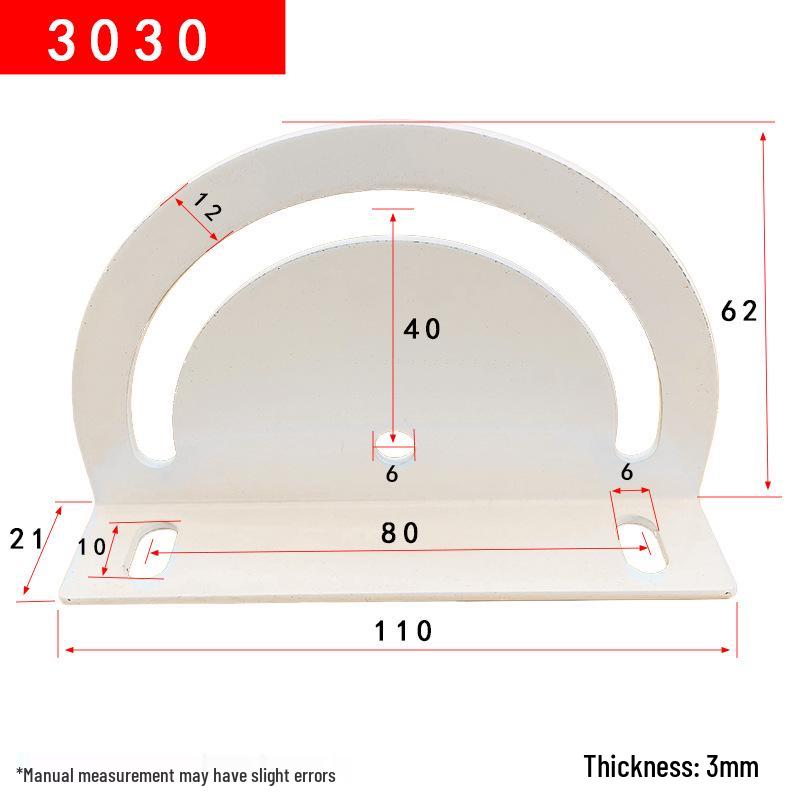 Plaque d'angle réglable en aluminium pour profilés 3030/4040