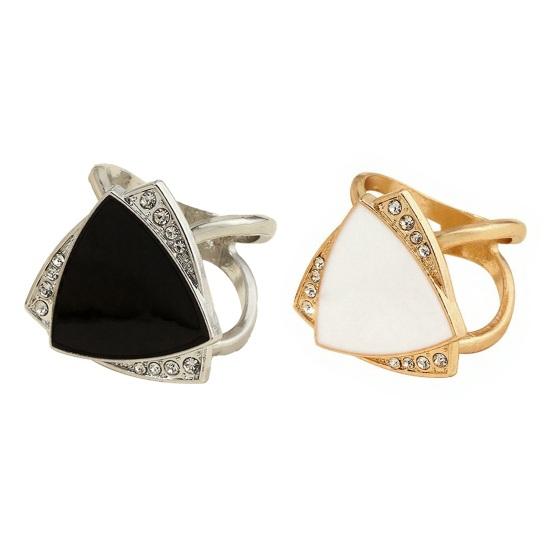 Silber Gold Metall Schalring für Damen Geometrische Schalbinden Clip Strass Schiebeschnallen für Schal Kleider Accessoires