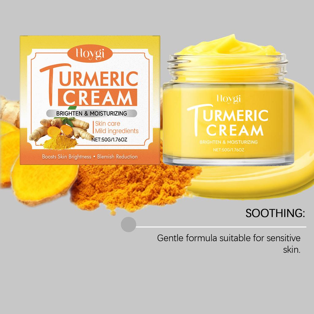 HOYGI Turmeric Brightening Cream – Hydrating & Nourishing Face Treatment for Radiant, Even-Toned Skin