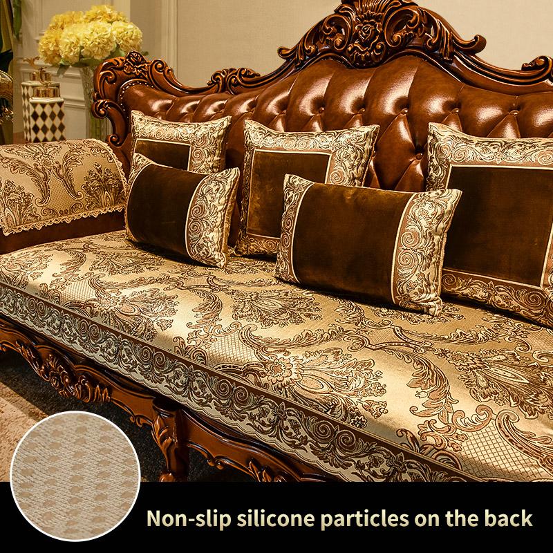 Luxuriöse High-End-Sofabezüge aus europäischem Chenille, universelle, rutschfeste Sofakissen, Schutz für Wohnzimmermöbel, Couchbezug