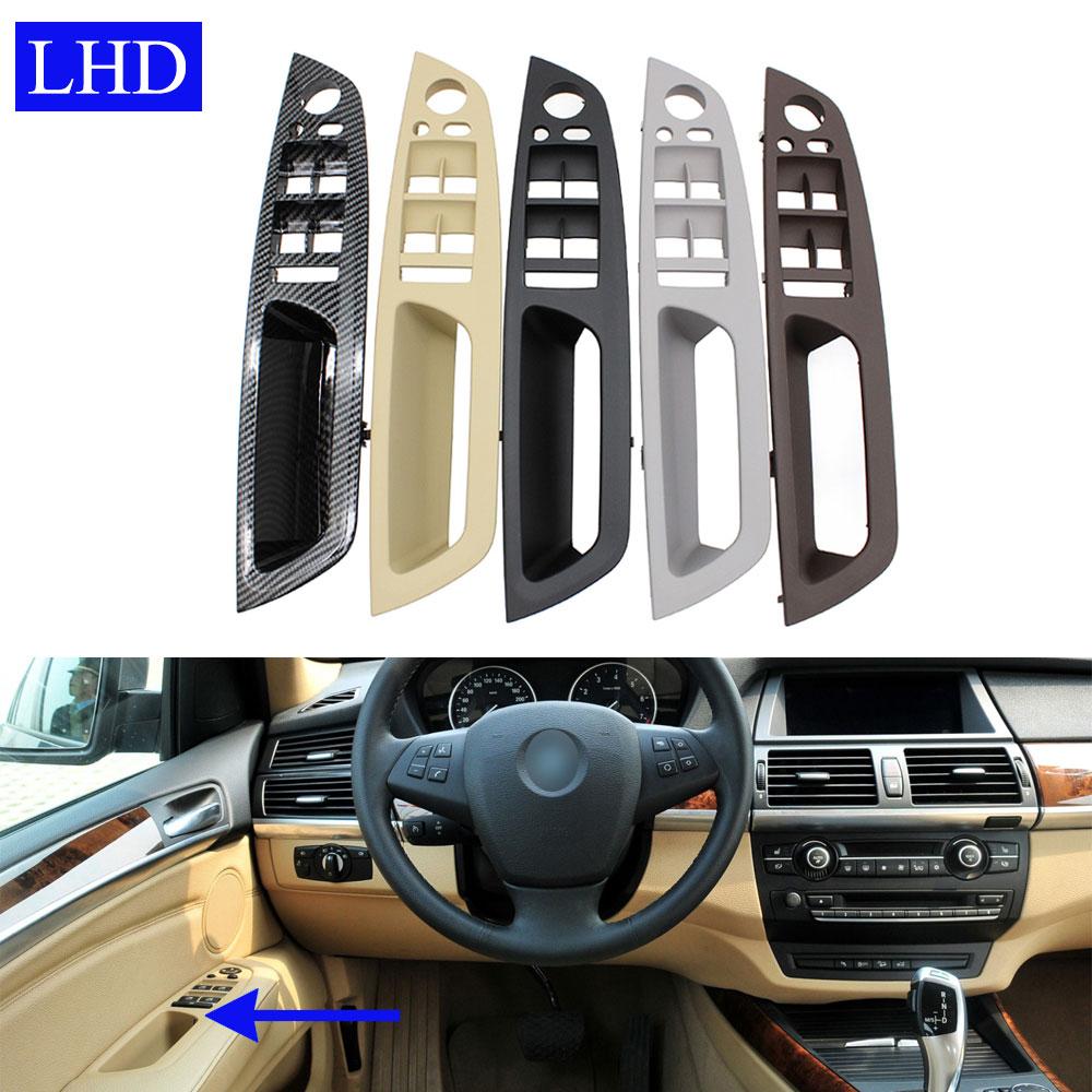 E70 E71 E72 Schwarz Türarmlehne Hauptbedienfeld Fensterheber Abdeckung Leder Zuggriff Baugruppe Ersatz Für BMW X5 X6