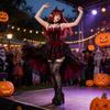 Rochie Gotică de Halloween Pentru Femei Cu Tematică de Vampir Costum din Poliester Pentru Spectacole pe Scenă