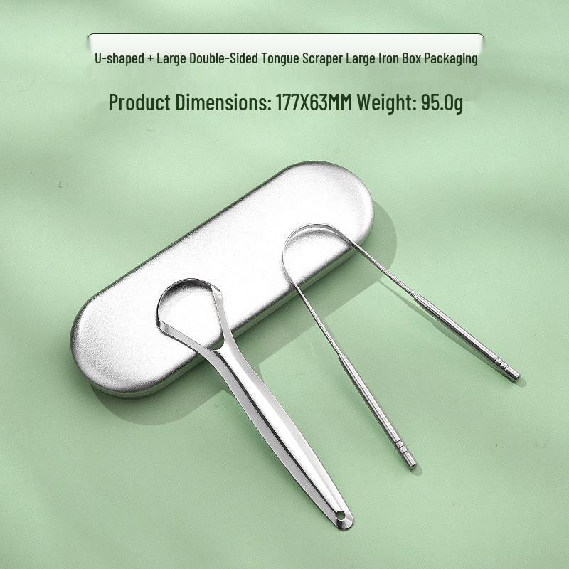 Stainless Steel Tongue Scraper & Coating Cleaner for Fresh Breath