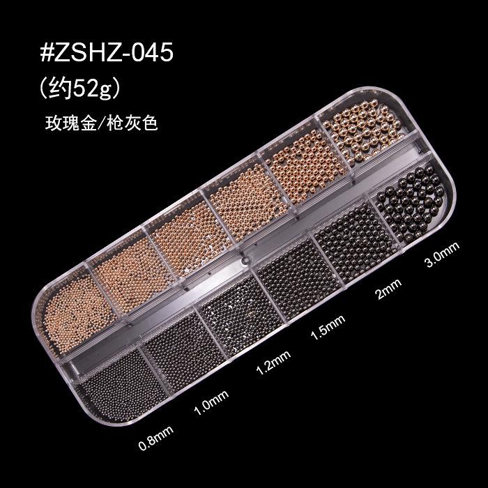 12 Grid Nail Art Jewelry Metal Three-Dimensional Mini Versatile Nail Art Steel Ball Decoration Mixed