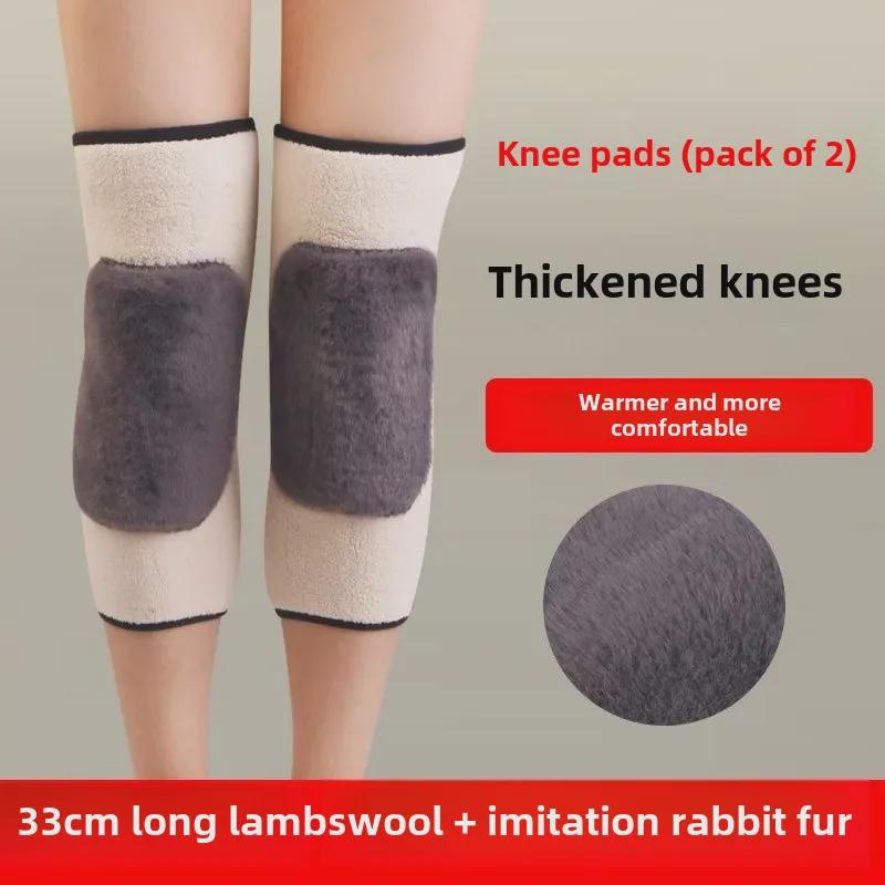 "Thick Velvet Knee Pads for Warmth & Protection – Unisex, Ideal for Elderly, Autumn & Winter Cycling"
