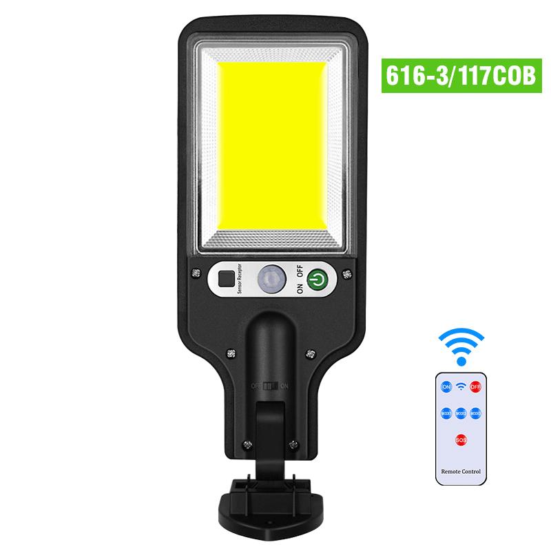 Outdoor Solar LED Lights Waterproof 8000Lumen Super Bright Wall Lamp With Motion Sensor Remote Control Garden Street Light