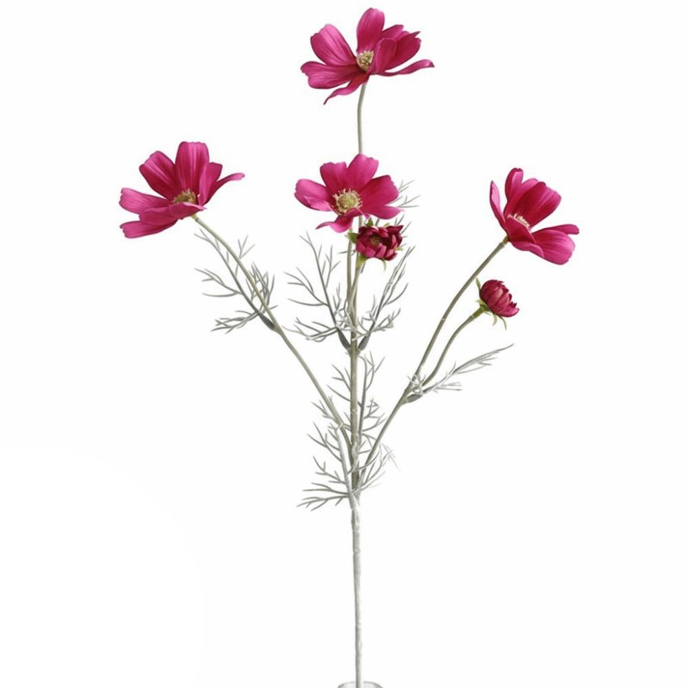 Samtmaterial Künstliche Seidenblume 60CM Länge Gerbera-Stil Kunstseidenblume Beflockung Cosmos Künstliche Blume