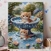 Unique DIY Pearl Gem Painting Kit 30x40cm Kitten Frameless Art Perfect Handmade Gift for Adults Home Wall Decor for Any Occasion
