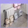 Space Aluminum Wall Mount Shoe Rack For Bathroom With Waterproof Adhesive Installation Modern Design For Home Organization