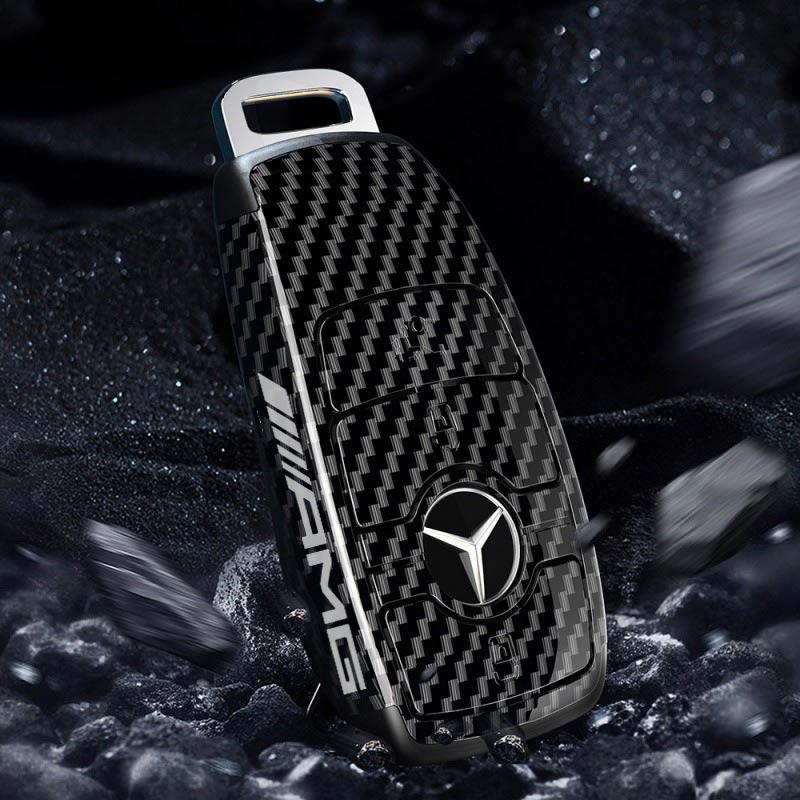 Car Key Rings For Mercedes Benz AMG A B C E S Class W204 W205 W177 W222 GLC CLE CLA GLB GLC GLS Car Key Case Cover Holder Shell