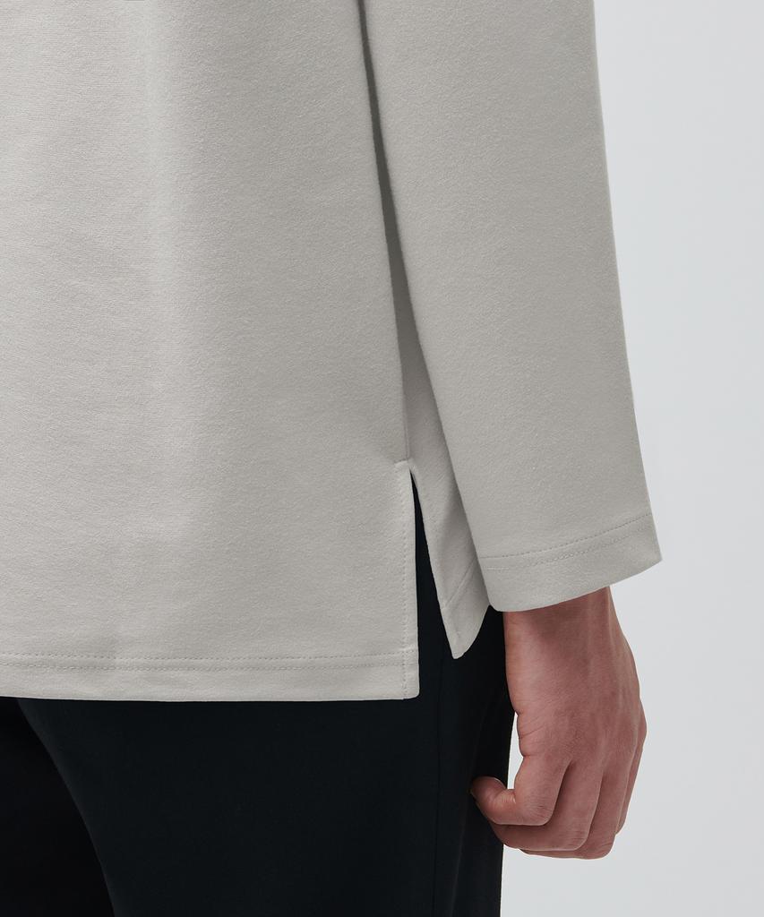MUSINSA STANDARD Ponte Crew Neck Long Sleeve T-Shirt [Mushroom]