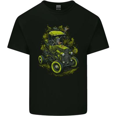 Zombie Hot Rod Halloween Horror Kids T-Shirt Childrens