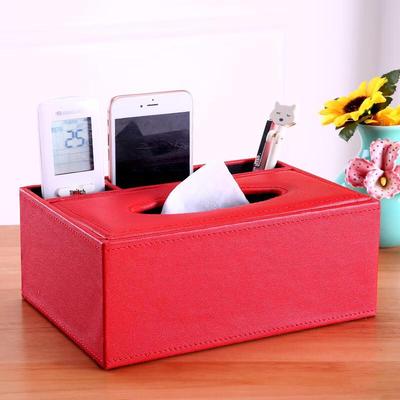 European Style Multi-functional Leather Tissue Box