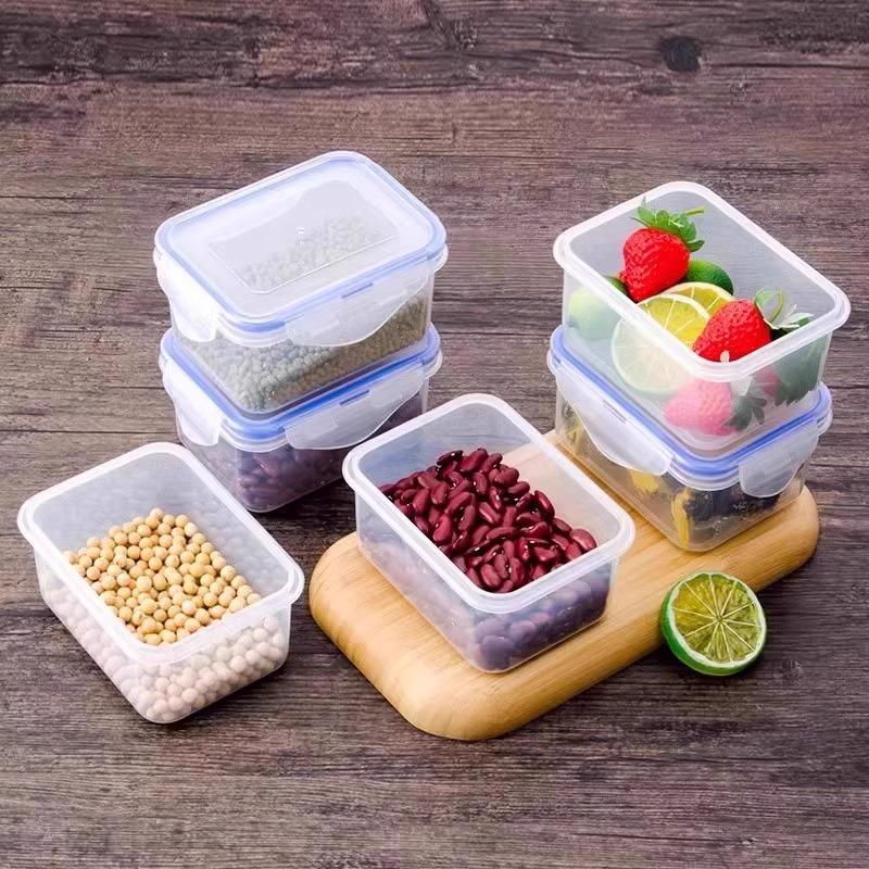Kitchen Refrigerator Rectangular Thickened Microwave Heat-resistant Lunch Box Vegetables and Fruits Frozen Sealed Preservation Box