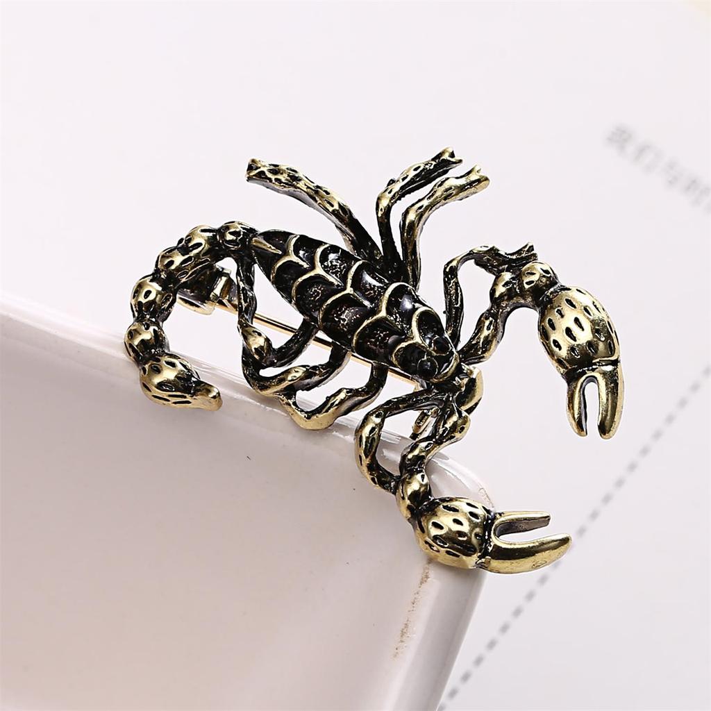 Retro Enamel Scorpion Brooches Pins For Women  Metal Insect Animal Coat Lapel Badge Corsage Dress Decoration Jewelry Gift