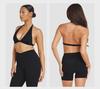 Breathable V-Neck Halter Sports Bra with Open Back - No Steel Rings, Perfect for Yoga & Fitness