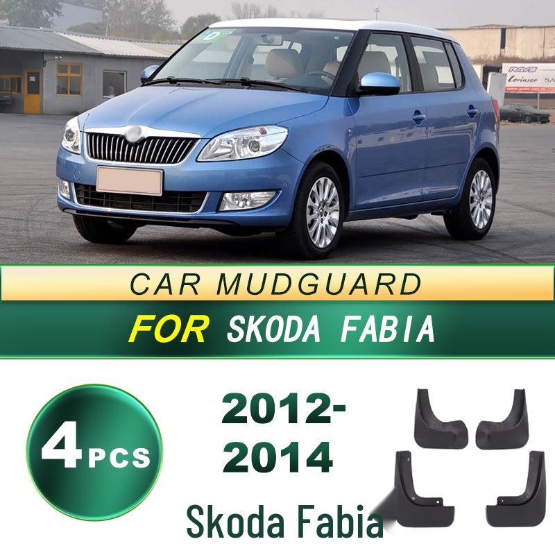 2012-2014 Skoda Fabia Soft Rubber Mud Flaps - No Drilling Needed